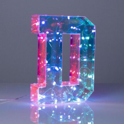 lampada a led lettera D
