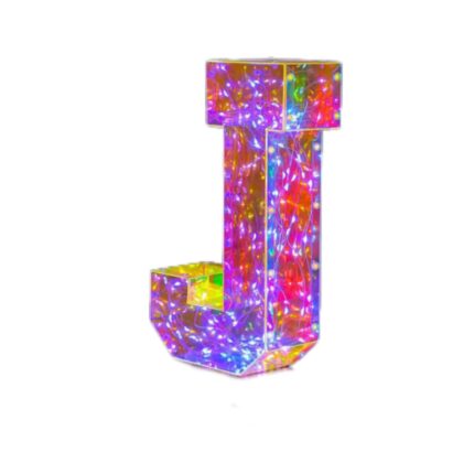 lampada a led lettera J