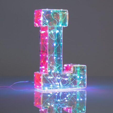 lampada a led lettera L