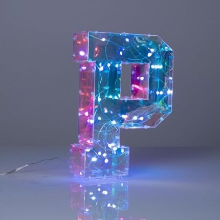 lampada a led lettera P