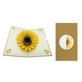 biglietto origami lux girasole