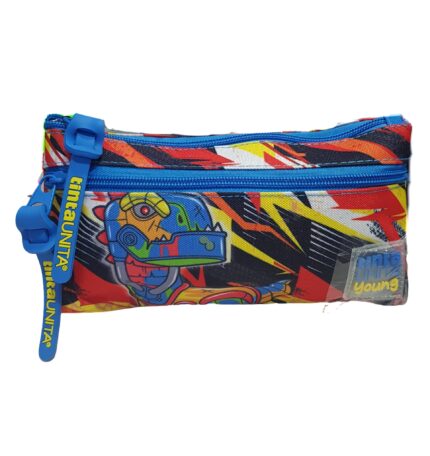 busta triangolare 2 zip dino